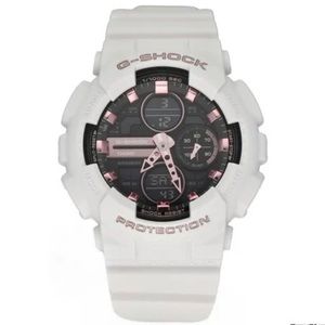 Casio G-Shock Analog/Digital Watch White Resin GMAS-140M-7A